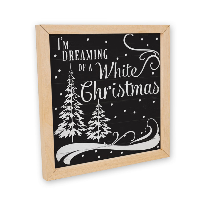 I'm Dreaming of a White Christmas, Winter Holiday Song Weathered authentic Wood Wall Art